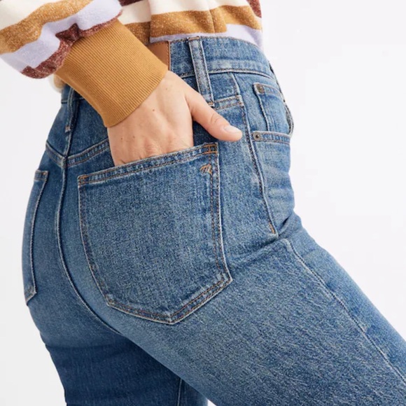 Madewell Classic Straight Leg High Rise Cropped Jeans Coldbrook Wash Size 27 - Picture 2 of 8